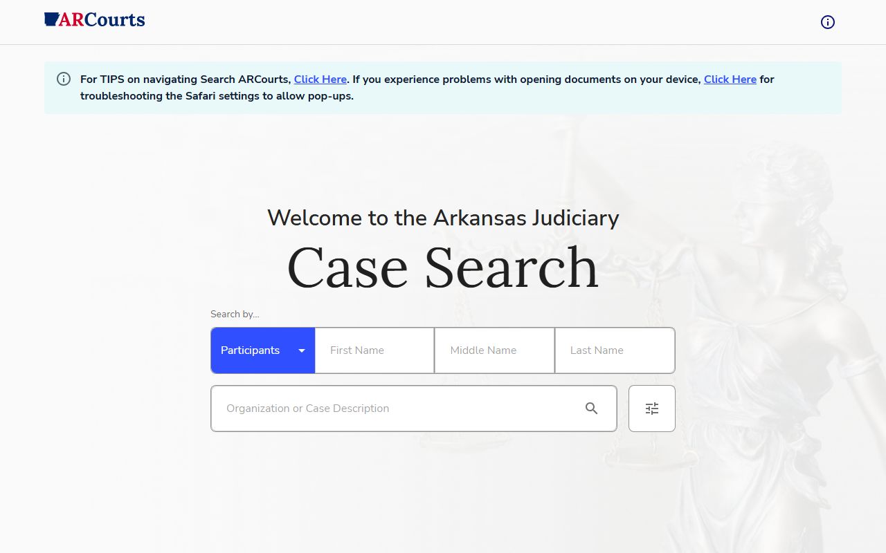 Sevier County court records after jail arrest Search ARCourts portal